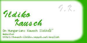 ildiko kausch business card